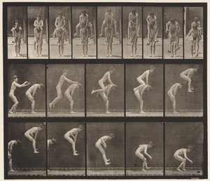 Plaka 167. Zıplama; Çocuğun Sırtında (Sıçrayan Kurbağa) by Eadweard Muybridge