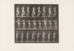 Plaka 185.Sol Ayakta Zıplama, 1885 by Eadweard Muybridge