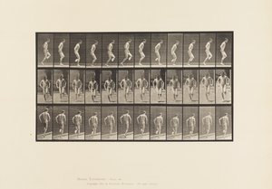Plaka 186. Sağ Ayakta Zıplama, 1885 by Eadweard Muybridge