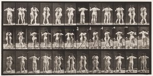 Plaka 196. Dans Eden Vals, İki Model by Eadweard Muybridge