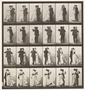 Plaka 197. Dans Eden Vals, İki Model by Eadweard Muybridge