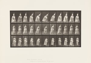 Plaka 198.Courtseying, 1885 by Eadweard Muybridge