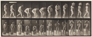 Plaka 218.Durulama ve Dolu Damacanayı Omuza Kaldırma by Eadweard Muybridge
