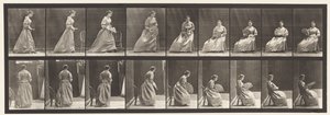 Plaka 240. Bir Yelpazenin Oturup Flört Etmesi by Eadweard Muybridge