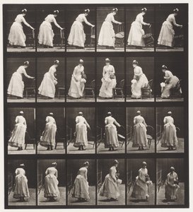 Plaka 243. Sandalye Yerleştirme, Bir Taraftarla Oturup Flört Etme by Eadweard Muybridge