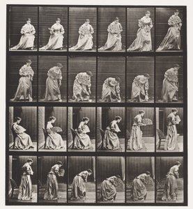 Levha 250. Sandalyeden Kalkma, Eğilme ve Mendil Kaldırma by Eadweard Muybridge