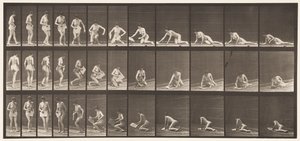 Plaka 256. Yerde Yatmak ve Okumak, 1872-1885 by Eadweard Muybridge