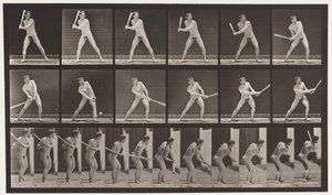 Plaka 275.Beyzbol; Vuruş (Düşük Top) by Eadweard Muybridge