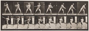Plaka 279.Beyzbol; Vuruş, 1885 by Eadweard Muybridge