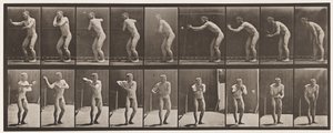 Plaka 281. Beyzbol topu; Yakalamak ve Fırlatmak by Eadweard Muybridge