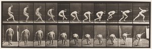 Plaka 287. Beyzbol topu; Koşmak ve Topu Almak by Eadweard Muybridge