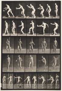 Plaka 300.Futbol; tekme, 1885 by Eadweard Muybridge