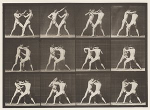 Plaka 340. Boks; Elini aç by Eadweard Muybridge
