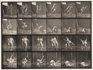 Plaka 348.Güreş, Greko-Romen, 1885 by Eadweard Muybridge