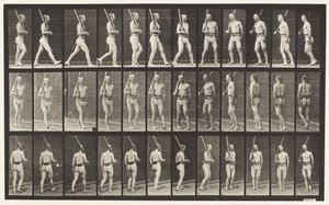 Plaka 355. Nöbette, Yürüme ve Dönme by Eadweard Muybridge