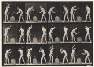 Levha 374. Demirciler, İki Model, Örs Üzerinde Çekiç by Eadweard Muybridge