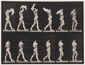 Levha 40. Yürüyüş, Omuza Mendil Fırlatma by Eadweard Muybridge