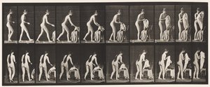 Plaka 415. Tuvalet, Giyinmeye Hazırlanıyor by Eadweard Muybridge