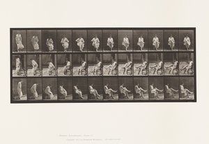 Plaka 417. Tuvalet; Oturmak ve Çorap Giymek by Eadweard Muybridge