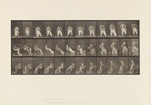 Plaka 420.Tuvalet; Sandalyeden Kalkıp Giyinmek, 1885 by Eadweard Muybridge