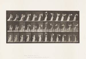 Plaka 421. Tuvalet; Omuzlara Mendil Fırlatma by Eadweard Muybridge