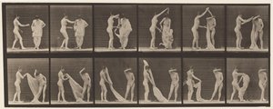 Plaka 427. Tuvalet; İki Model by Eadweard Muybridge