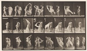 Plaka 429. Tuvalet; İki Model, 1 Soyunma 8, 1872-1885 by Eadweard Muybridge