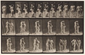 Plaka 453. İki Model; 8 Diz, Eldeki Su Kavanozundan İçecekler by Eadweard Muybridge