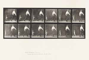 Plaka 470. Bir Adamın Peşinden Koşan Çocuk 20N by Eadweard Muybridge