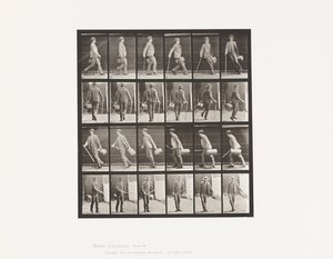Plaka 49. Hızlı Yürümek ve Dönmek by Eadweard Muybridge