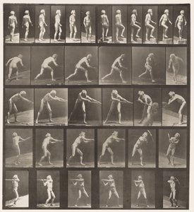 Plaka 521. A, Yürüyüş; B, Yükselen Adım; C, Disk Fırlatma by Eadweard Muybridge