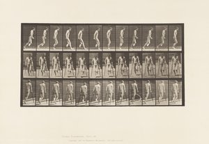 Plaka 537. Tek Bacak Amputasyonu; Koltuk değnekleriyle zıplamak by Eadweard Muybridge
