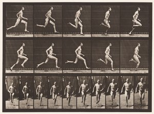 Plaka 60. Yarım Mil Yürüyüşünde Koşmak (Ayakkabılar) by Eadweard Muybridge