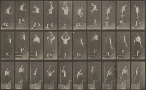 Plaka Numarası 504. Çıkan ve inen merdivenler by Eadweard Muybridge