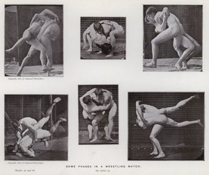 Hareket Halindeki İnsan Figürü: Bir Güreş Maçının Bazı Aşamaları by Eadweard Muybridge