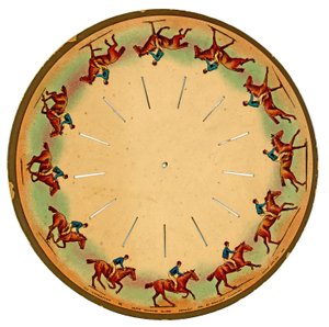 Dörtnala giden bir atı gösteren zoopraxiscope diski, 1893 by Eadweard Muybridge