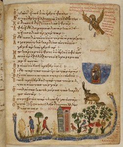 Ekle. 19352, f.36r Baruch tarafından gönderilen kartal; Theodore Psalter