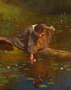Zambaklar Toplama, 1865. by Eastman Johnson