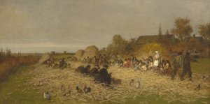 Husking Bee, Nantucket Adası, 1876 by Eastman Johnson