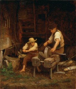 Tırpan Bileme, 1864 by Eastman Johnson