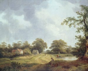 Suffolk Manzara (tuval üzerine yağlı boya) by Ebenezer Tull
