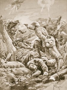 Er (Onbaşı Vekili) L. Clarke, tek başına, bir karşı saldırı sırasında bir Alman grubunu uzak tutuyor.