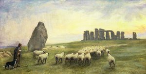 Eve Dönüş, Stonehenge, Wiltshire, 1891 by Edgar Barclay