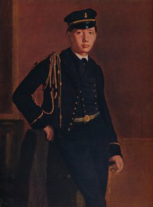 Bir Harbiyeli Üniforması içinde Achille de Gas, 1856-1857 by Edgar Degas