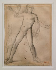 Alexander ve bacaklar çalışma. 1859-1861 civarında. Kağıt üzerinde siyah mürekkep ve grafit by Edgar Degas