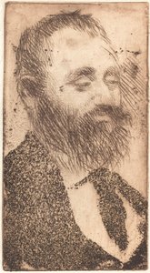 Alphonse Hirsch, 1875. by Edgar Degas
