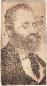 Alphonse Hirsch, 1875. by Edgar Degas