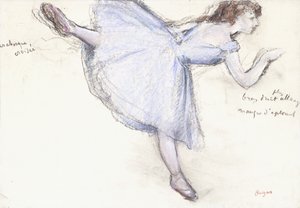Profil Görünümünde Arabesk Dansçı, 1885-90 by Edgar Degas