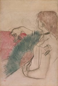 Tiyatroda Yelpazeli Kadın, 1880 by Edgar Degas