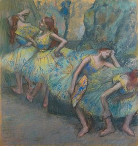 Kanatlarda Bale Dansçıları by Edgar Degas